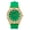 Grass Green, variant on Mens Silver Big Rocks with Roman Numerals Fully Iced Out Spring Summer Colorful Dial Watch - ST10357 RN Single