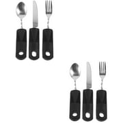 6 Pcs Bendable Cutlery Set Indoor Adaptive Utensils Elderly Tableware Spoon Assistance Products Aid Silverware