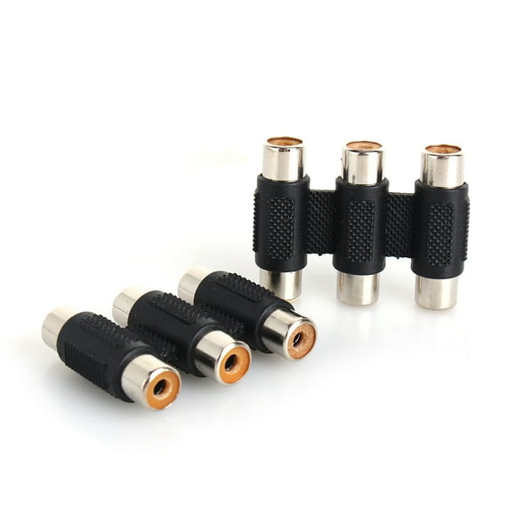 Video Female To Female Adapter,1Pcs/Set Triple 3 RCA Jack Connector Triple Video Connector Exceptional Value