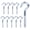Silver, variant on WellMade 5/16 in. x 4 in. Matte Black Screw Hook, Heavy Duty Steel Ceiling Hook for Indoor and Outdoor Hanging, 10 pack