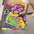 thumbnail image 2 of Dreamtimes Luxury Bathroom Rug Mat 24x16, Extra Soft and Absorbent Microfiber Bath Rugs, Non-Slip Bath Carpet, Machine Wash Dry, Bath Mats for Bathroom Floor, Tub and Shower-Colorful Tropical Leaves, 2 of 4