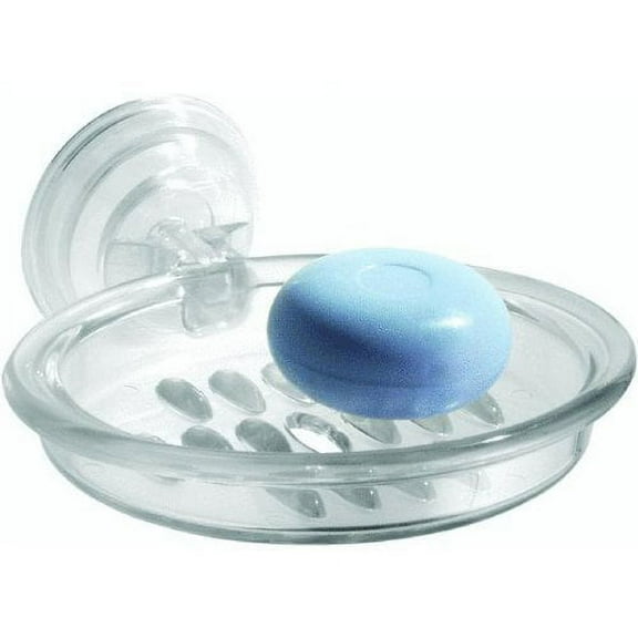 InterDesign Power Lock Soap Holder - Suction Cup Mount - Clear