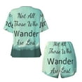 thumbnail image 5 of Lsque Not All Those Who Wander Are Lost1 Women's Short-Sleeved Pajama Set - 2 Piece Soft and Lightweight Sleepwear Set-4X-Large, 5 of 9
