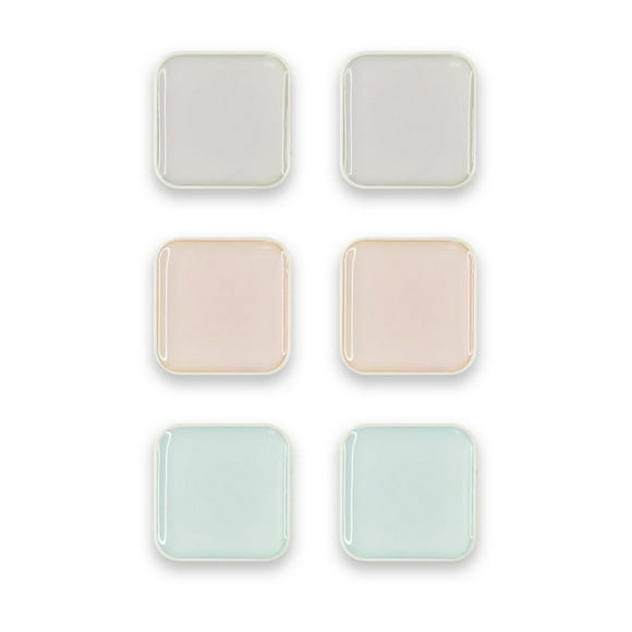 Quartet Square Magnets, Magnets, Assorted Colours, 1" x 1", 6 Pack