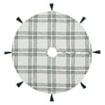 thumbnail image 4 of Farmhouse Christmas Tree Skirt Woven Plaid Textured Cotton Holiday Decor TCC Brands, 4 of 7