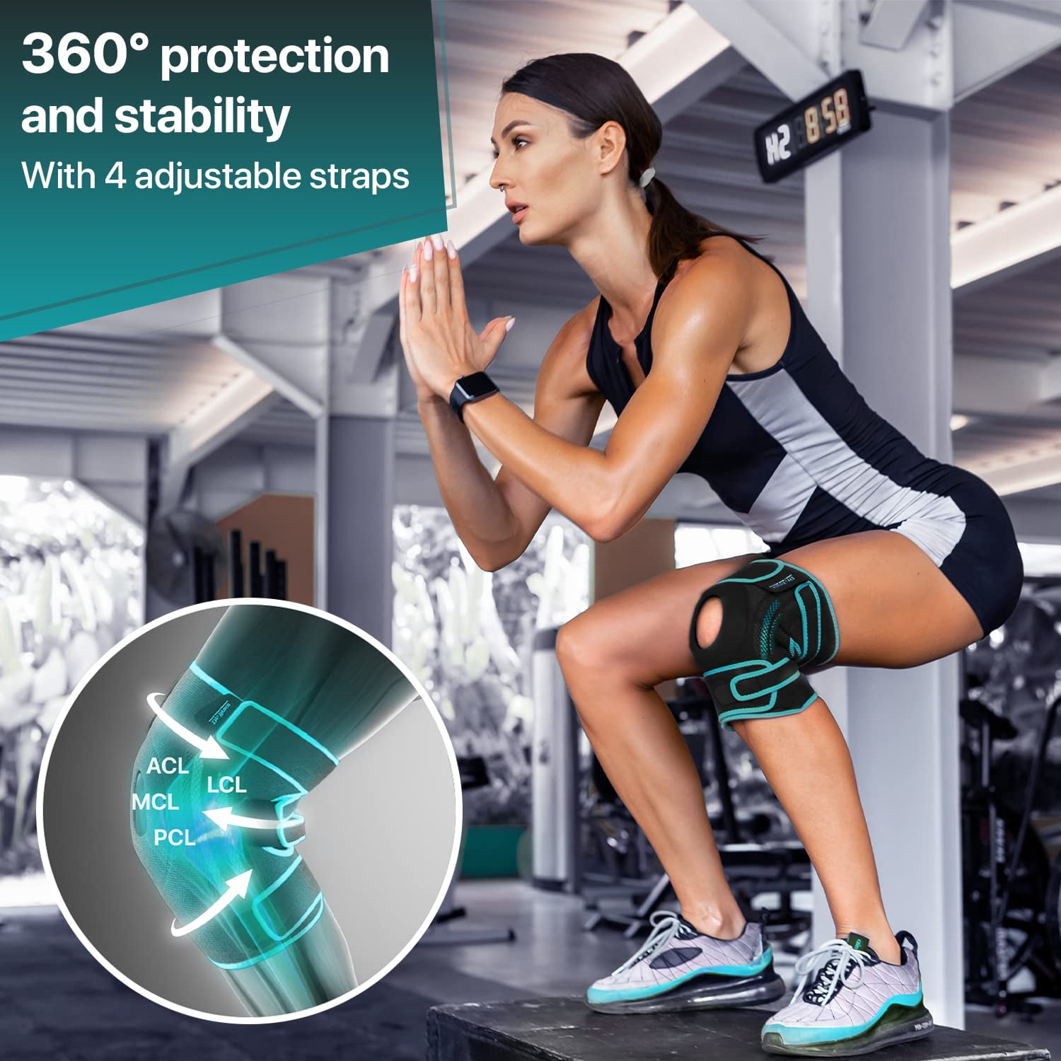 DR. BRACE Compression Knee Brace with Side Stabilizers & Patella Gel Pads, Knee Support for Knee Pain, Running & Sports, Men & Women (Earth X-Large)