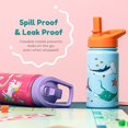 thumbnail image 3 of BOZ Kids Insulated Water Bottle with Straw Lid - Stainless Steel Vacuum Double Wall Toddler Water Bottle, 14 oz (414ml) Scratch-Resistant BPA-Free and Dishwasher-Safe Kids Water Bottle (Space), 3 of 8