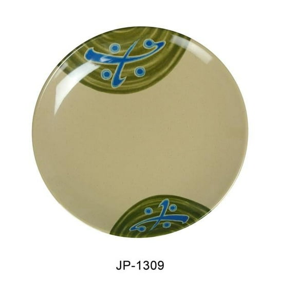 Yanco JP-1309 9 in. Japanese Round Plate - Melamine, Multi Color - Pack of 24