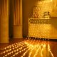 thumbnail image 4 of Cortina de luces LED en cascada para exteriores, guirnalda navideña para ventana, cadena de luces con forma de carámbano para decoración navideña, 3 x 3 m, 3 x 6 m, 6 x 3 m, 4 of 5