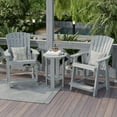 thumbnail image 2 of Wildridge Heritage High Adirondack Chair, Light Gray - All-Weather Recycled Plastic Furniture for Patio, Deck, Lawn, 2 of 4