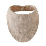 Baby Infant Cotton Bib Solid Color Scarf Feeding Saliva Towel Bandana Burp Cloth Boy Girl Babies Accessories Newborn A