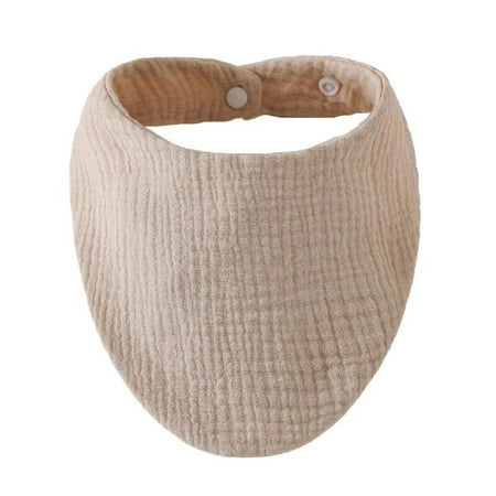 Baby Infant Cotton Bib Solid Color Scarf Feeding Saliva Towel Bandana Burp Cloth Boy Girl Babies Accessories Newborn A