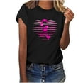 thumbnail image 1 of HongQid Cancer Shirt for Women Breast Cancer T-Shirt Shirts Pink Shirt Ribbon Short Sleeve Tee Tops, 1 of 7