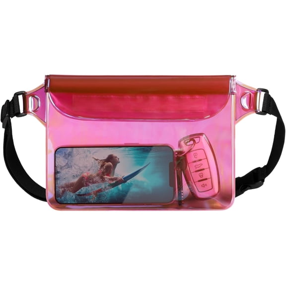 Fanny Pack - Cruise Essentials 2026 -  Pouch with Adjustable  Strap, Triple Zipper Roll-Top Dry Bag for Phone, Keep Passport Valuables Dry for Beach Kayaking Boating