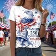 thumbnail image 2 of Leey-World We The People 250 Years of Freedom 1776-2026 250th Birthday T-Shirt Funny 4th Of July Shirts for Women(White,M), 2 of 8
