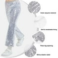 thumbnail image 4 of LOLANTA Girls Sequin Flare Pants Sparkle Bell Bottoms Kids Elastic Waist Glitter Disco Dance Trousers, 4 of 8