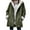 Army Green, variant on Otntypg Plus Size Winter Coats for Women Plush Thick Warm Long Sleeve Horn Button Down Sherpa Fleece Lined Hooded Jackets Trendy Faux Suede Pea Coat Outerwear with Pockets Blue XXL
