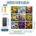 thumbnail image 2 of Waterproof PVC Tile Stickers for Kitchen Bathroom Waterprrof Wall Tiles Flower 100x100mm 36pcs/set for DIY, 2 of 7