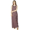 thumbnail image 5 of Bimba Women Long Floral Maxi Dress Multicolor Rayon Day Gown Chic Style, 5 of 7