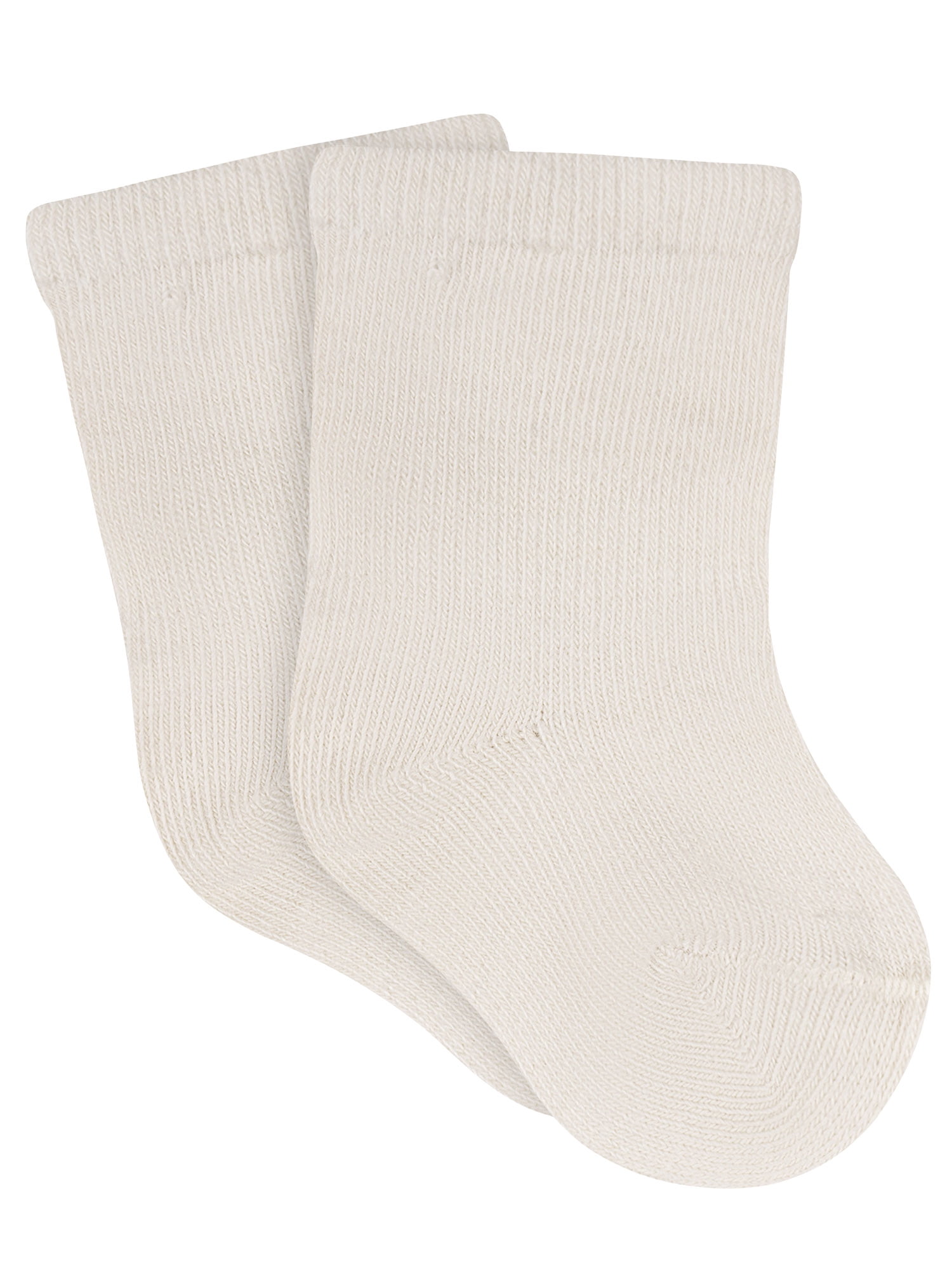 Gerber Baby Neutral Wiggle Proof Jersey Crew Socks, 4-Pack, Sizes 0/6 Months - 6/12 Months