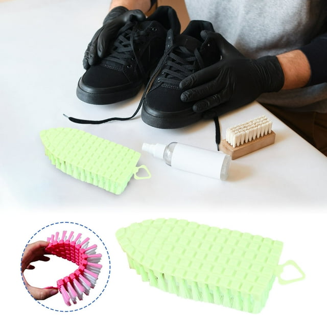 Cepillo flexible para cabezal de ducha: Cepillo de cerdas suaves para fregar el baño,ideal para manchas ciegas,esquinas de paredes,bañeras y espacios estrechos