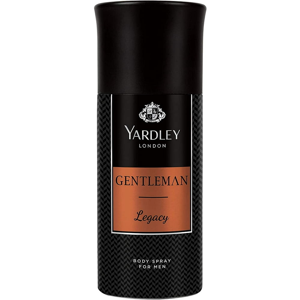 Yardley Gentleman Legacy by Yardley London Deodorant Body Spray for Men, 5 Fl oz.