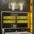thumbnail image 7 of Minka Lavery Garrison 8 1/2"H Brushed Nickel and Wood 2-Light Bath Wall Sconce, 7 of 7