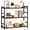 3 Tier(wide) Vintage, variant on Narrow Bookshelf, 5 Tier Bookshelves, Home Office Bookcase Shelf Storage Organizer, Free Standing Storage Shelving Unit for Bedroom, Living Room and Home Office, Dark Walnut