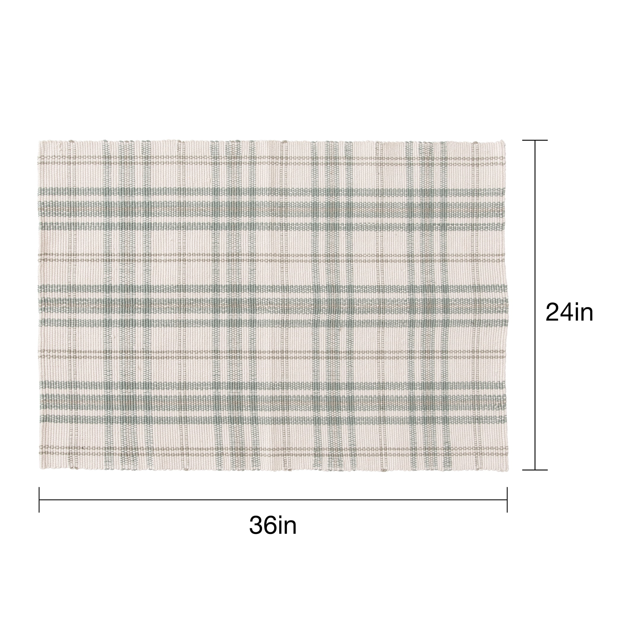 Plaid Layering Rug, Grey, 24"x36"