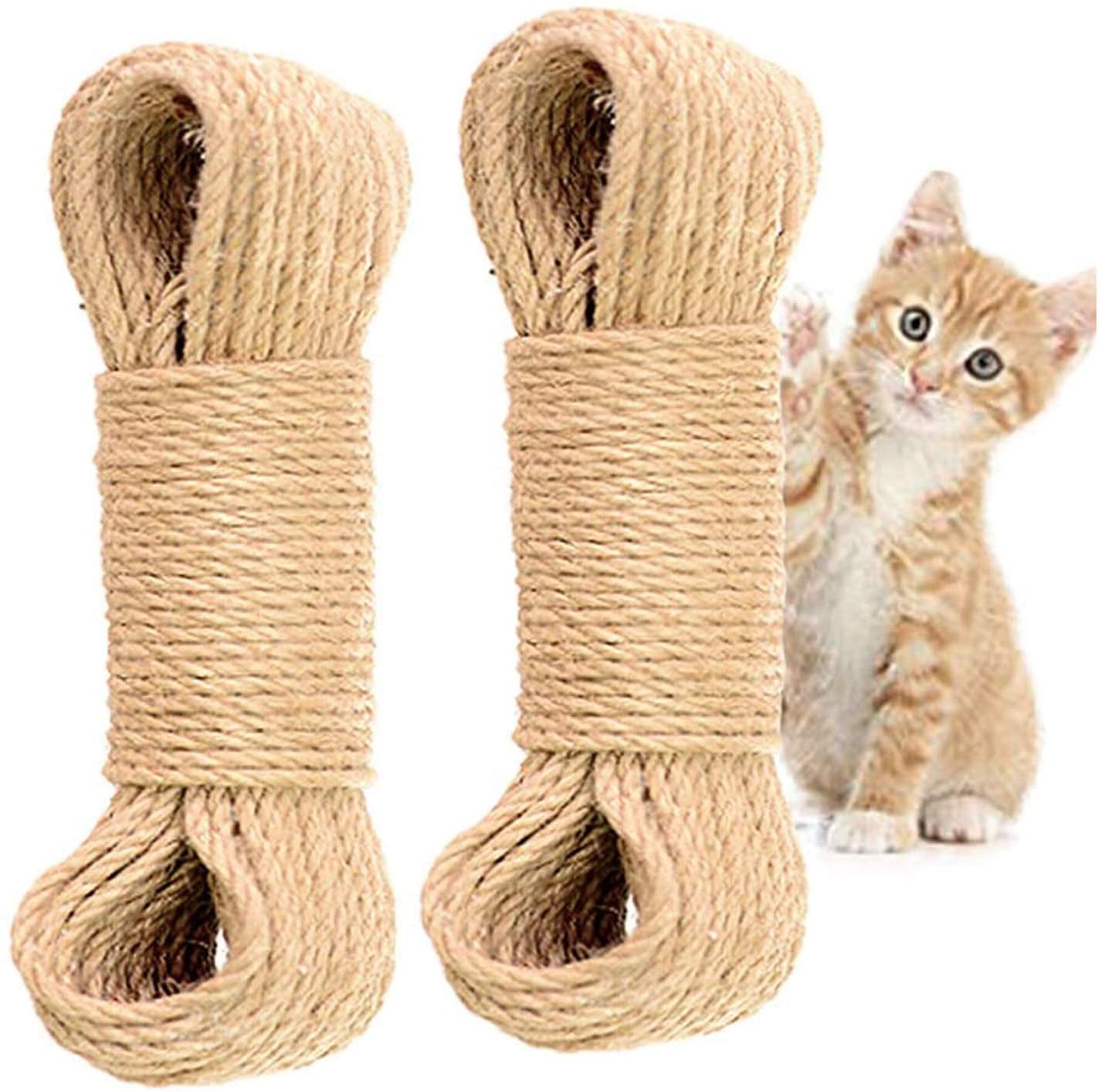 Replacement Cat Scratching Post Sisal Rope Hemp Tree Tower 1/4'' 66 Ft 