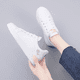 thumbnail image 4 of Zapatos de mujer de primavera y verano, superficie de cuero PU, estilo deportivo transpirable, zapatos casuales, zapatos de tabla, zapatos blancos de estudiante, zapatos bajos, 4 of 6