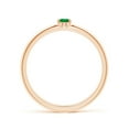 thumbnail image 2 of ANGARA Natural Classic Solitaire Oval Emerald Promise Ring in 14K Rose Gold for Women (Size-4x3mm) | May Birthstone, Birthday, Anniversary, Jewelry Gift for Women | Natural Emerald Ring, 2 of 10