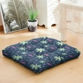 thumbnail image 3 of Tropical Palm Trees Seat Cushion&nbsp;– 22x22 Inch Floor Pillow, Dutch Velvet, Silhouette Fronds Against Gradient Sunset (Boho Beach Vibes), 3 of 6