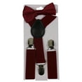 thumbnail image 2 of Cheers.US 2Pcs/Set Children Kids Baby Boys Girls Solid Color Clip-on Y-Shape Suspender Elastic Suspenders Bowtie, 2 of 3