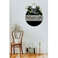 thumbnail image 5 of Welcome-ish It Depends On Who You Are Sign Farmhouse Wood Sign Front Porch Decor Rustic Wooden Sign Wall Decor Hanging Wooden Decorations with Bow-Knot for Home Porch Wall Door, 11 x 11 inch, 5 of 5