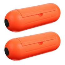 IBASETOY 2 Pcs Weatherproof Extension Cord Box ABS Impact Resistant Orange Christmas Decorations