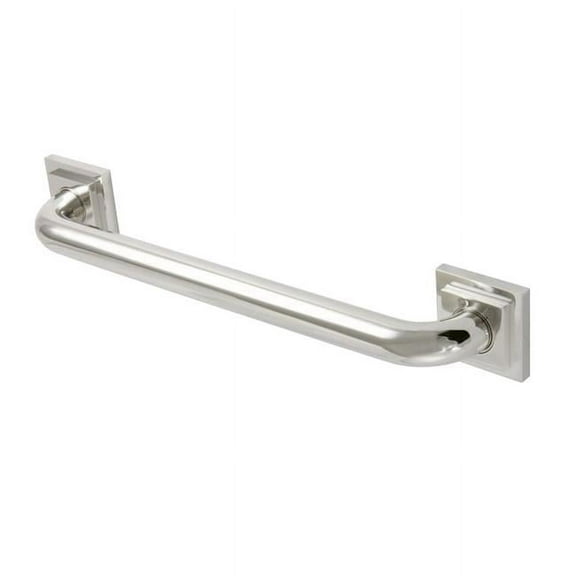 16 in. Claremont Decorative Grab Bar, Polished Nickel