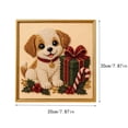 thumbnail image 3 of Christmas Puppy with Gift Box Gem Bead Painting Kit, DIY Pearl Art Set with Photo Frame, Easy‑to‑Make Holiday Craft, Handmade Wall Decor for Adults, 3 of 6