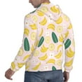 thumbnail image 3 of KLL Banana With Leaves Print Mens Hoodie Long Sleeve Casual Pullover Hooded Sweatshirt Fashion Drawstring Hoodies with Pocket-XX-Large, 3 of 6