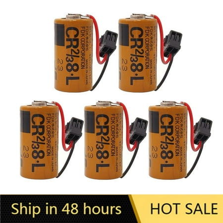 US STOCK 5PCS CR2/3 8.L 3V Battery 2000mAh For Fuji PLC Memory Backup Power Supply