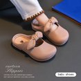 thumbnail image 4 of Otqutp Fashion Footwear for Baby Girls Toddler Fashion Indoor Anti Slip Soft Bottom Bowknot Baotou Princess Sandal Slippers for 2 to 10 Years, 4 of 8