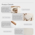 thumbnail image 2 of Hassch Set of 2 Chenille Upholstered Dining Chairs, Comfortable Accent Side Chairs with Padded Seat and Adjustable Foot Nails, Beige, 2 of 8