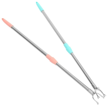 TABLZONE Telescoping Extension Pole for Clothes Reaching, 2 Pieces Adjustable Length Poles
