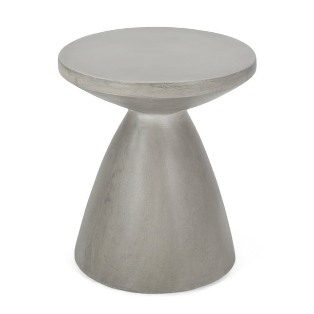 Laconia Lightweight Concrete Outdoor Side Table, Concrete Finish
