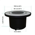 thumbnail image 5 of Sunbeam Round Contemporary Aluminum Ceramic Top Fire Table in Black, 5 of 5