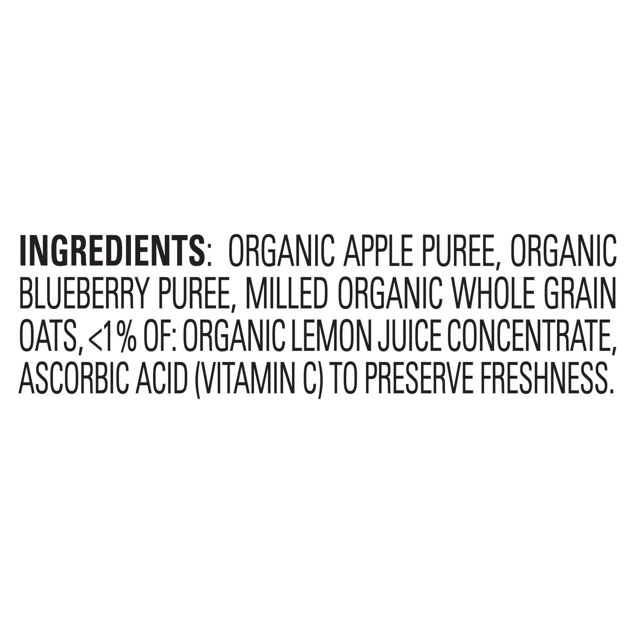 Happy Baby, Stage 2 Organic Baby Food, Apples Blueberries & Oats, 4 oz. Pouch
