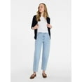 thumbnail image 3 of Time and Tru Women's High Rise Barrel Jeans, 28" Inseam, Sizes 0-20, 3 of 6