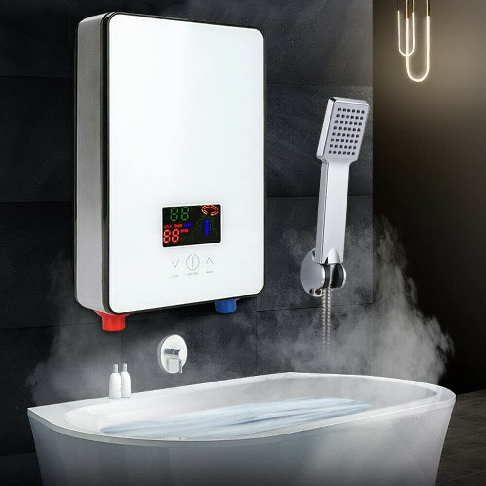 TFCFL Electric Tankless Instant Hot Water Heater Shower Boiler Kitchen  Bathroom 4500W White - Walmart.com
