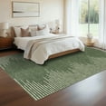 thumbnail image 4 of GlowSol 8' x 10' Large Washable Rug Geometric Striped Area Rug Soft Non Slip Low Pile Stain Resistant Carpet for Living Room Bedroom, Green, 4 of 7