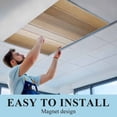 thumbnail image 6 of Brown Ombre Fluorescent Light Covers, Vintage Country Wooden Magnetic Light Covers for Ceiling Lights, Fluorescent Ceiling Shade Filters for Classroom Bedroom Office 4x2Ft x 2PCS, 6 of 8